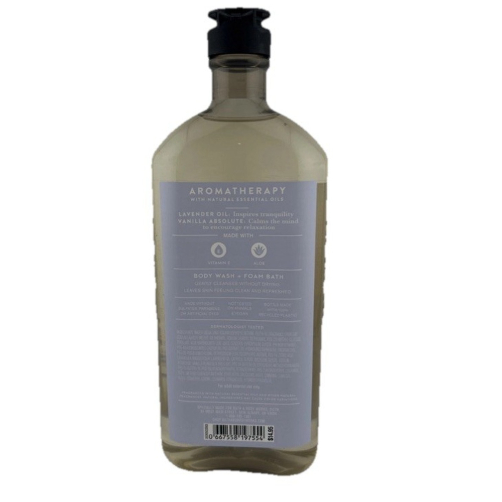 Bath and Body Works SLEEP Lavender Vanilla Aromatherapy Body Wash Foam Bath 10oz